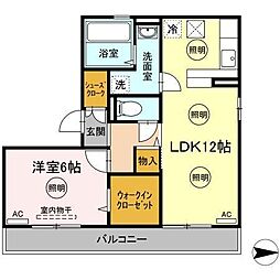 桜サライ 1LDKの間取図画像