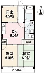 ラフォーレHASHIMOTO 3DKの間取図画像