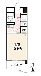 エンスエニョ21 1Kの間取図画像