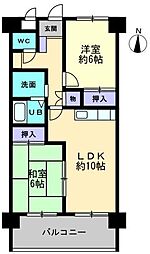 シティラック高松A 2LDKの間取図画像