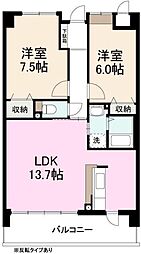 エム・パラッツォ 2LDKの間取図画像