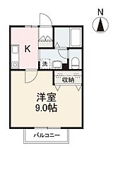 SK.イフマーレ 1Kの間取図画像