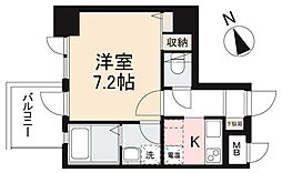 パサル藤塚 1Kの間取図画像