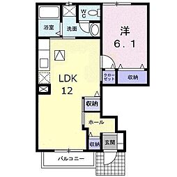 レジデンス・FA 1LDKの間取図画像
