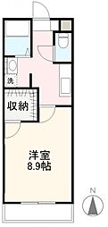 エステート西町 1Kの間取図画像