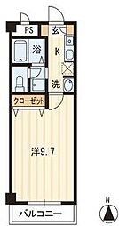アペレス木太 1Kの間取図画像