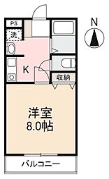 アドミレT 1Kの間取図画像