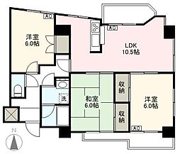 ベルエミナンス桜町 3LDKの間取図画像