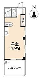 小川マンション ワンルームの間取図画像