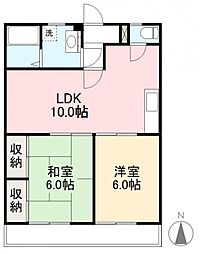 ユーミーマンション郷東 2LDKの間取図画像