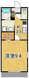フォブールDr. 1Kの間取図画像