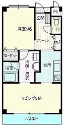 ティ・エム・ハイツ2 2Kの間取図画像