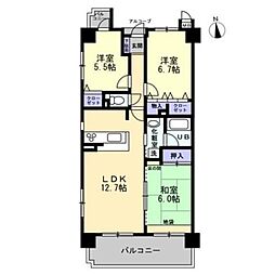 ダイアパレス太田第5 3LDKの間取図画像