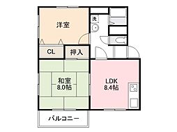 CalmNest14B 2LDKの間取図画像