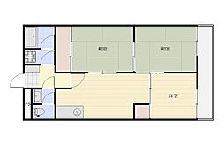 東讃ハイツ 3DKの間取図画像