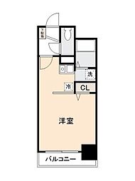 オレンジコート栗林 ワンルームの間取図画像