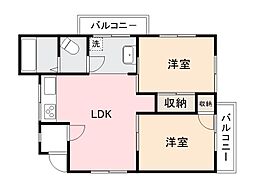 ファーマランドF2 2LDKの間取図画像