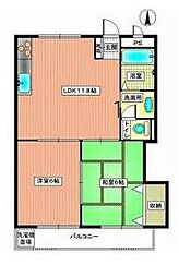 メゾンクラスター 2LDKの間取図画像