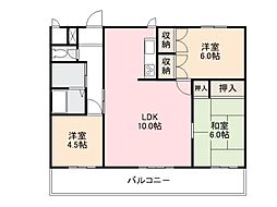クララファミリア 3LDKの間取図画像