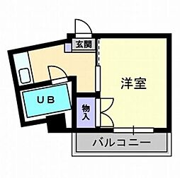 ガーデンハウス 1Kの間取図画像