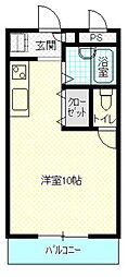 ヨシノハイツ ワンルームの間取図画像