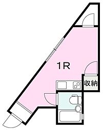 ユニバ扇町 ワンルームの間取図画像