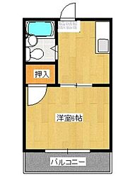 コート新北5 1Kの間取図画像