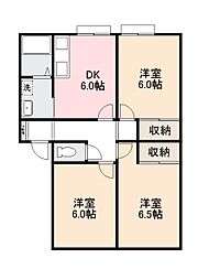 アネシスコートA 3DKの間取図画像