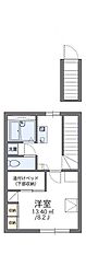 レオパレスパストラルフォレスト 1Kの間取図画像