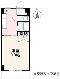 ホームズ2 1Kの間取図画像