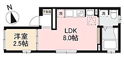 宮脇町レジデンス 1LDKの間取図画像