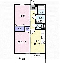 センチュリー21A 2DKの間取図画像