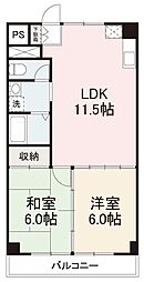 Fコーポ 2LDKの間取図画像