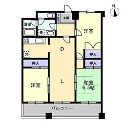 ダイアパレス丸の内 3LDKの間取図画像