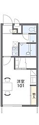 レオパレスサルウェイ三条 1Kの間取図画像