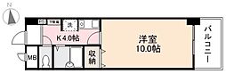 ロゼ花ノ宮 1Kの間取図画像