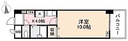 ロゼ花ノ宮 1Kの間取図画像