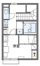 レオパレスキリークYH 1Kの間取図画像