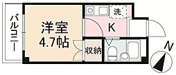 アーバンライフ塩上 1Kの間取図画像