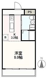 アイビート高松 1Kの間取図画像