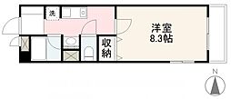 ロイヤルパレス 1Kの間取図画像