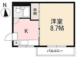 LUCY 1Kの間取図画像