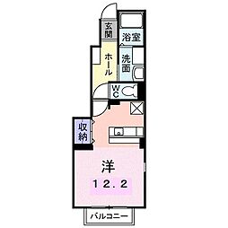 リヴァード・プレッソ1 ワンルームの間取図画像