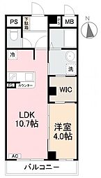 apartment太田下町 1LDKの間取図画像