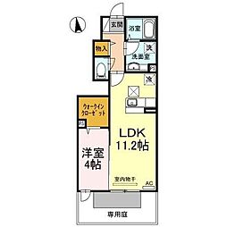 セジュール三条 1LDKの間取図画像