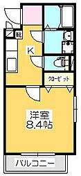 Pure・Stage 1Kの間取図画像