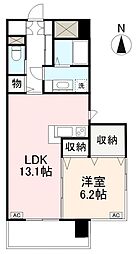 richel 1LDKの間取図画像