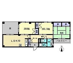 ブリッサ花ノ宮 3LDKの間取図画像