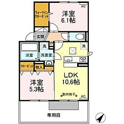 リーブル2A 2LDKの間取図画像