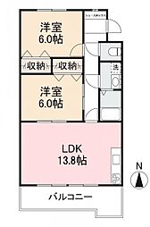 みやじマンション 2LDKの間取図画像